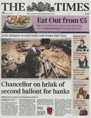 <p>Jan 03, 2009</p>
<p>The bitcoin network came into existence with the release of the first open source bitcoin client and the issuance of the first bitcoins, with Satoshi Nakamoto mining the first block of bitcoins ever (known as the genesis block), which had a reward of 50 bitcoins. Embedded in the coinbase of this block was the text:</p>
<h2>The Times 03/Jan/2009 Chancellor on brink of second bailout for banks</h2>
<p>Block #0, BlockHash <strong>000000000019d6689c085ae165831e934ff763ae46a2a6c172b3f1b60a8ce26f</strong></p>
